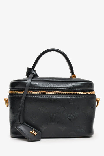 Louis Vuitton 2020 Black Leather Monogram Vanity CroESbody Bag PM