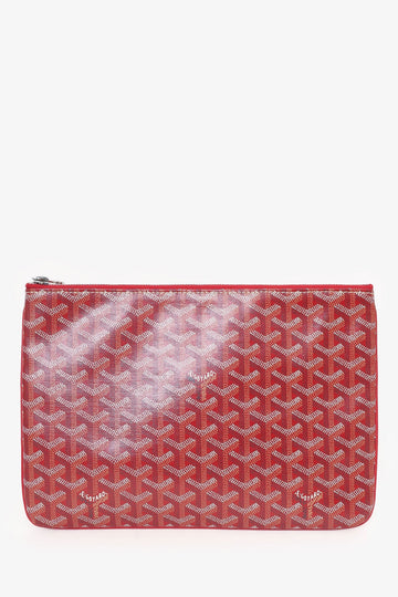 Goyard Red Goyardine Senna MM Pouch