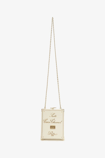 Chanel™ 2017-18 White Lambskin Paris-Cosmopolite Coco In Ritz Clutch with Chain