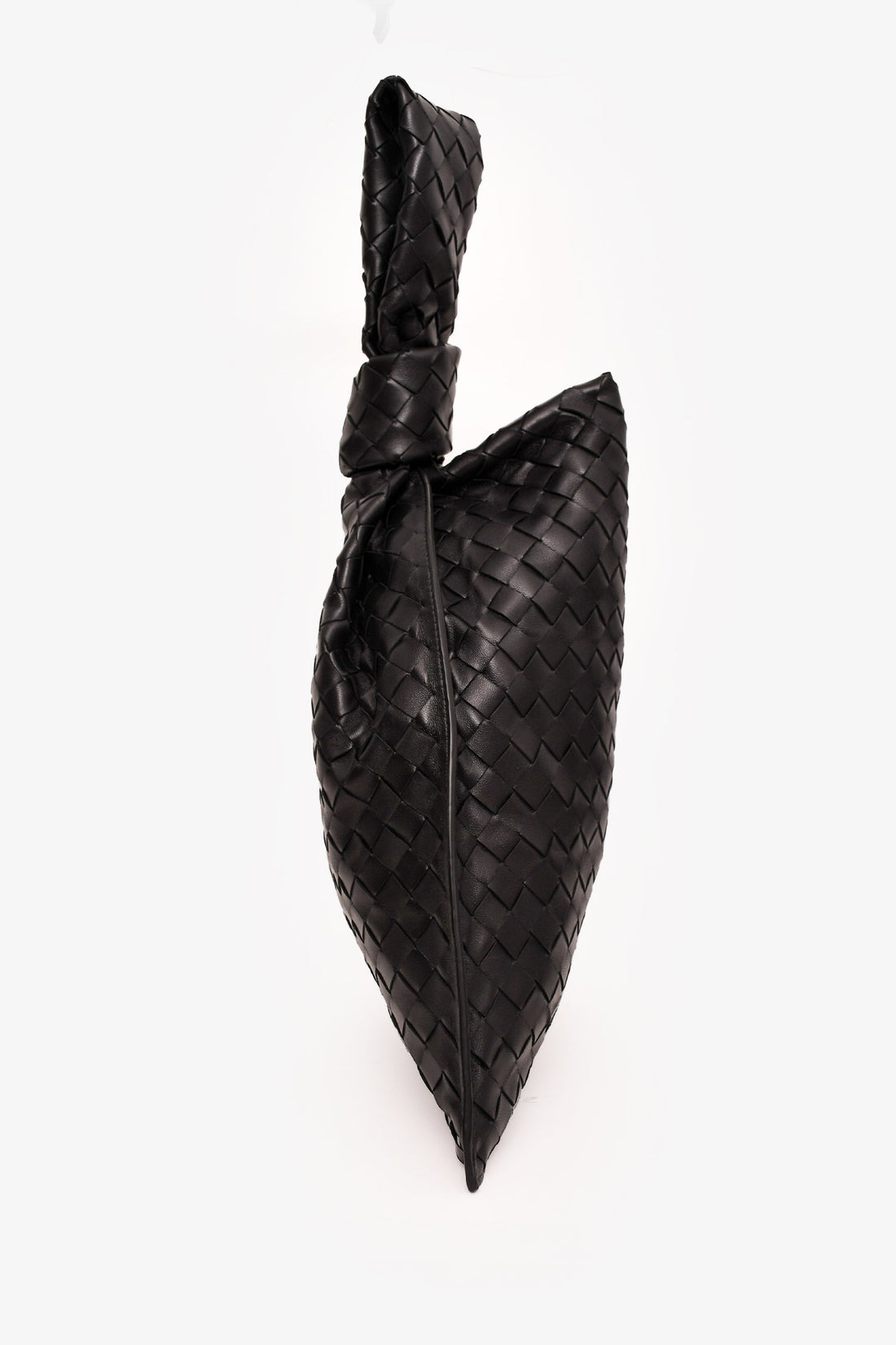 Bottega Veneta Black IntrESciato Twist Bag