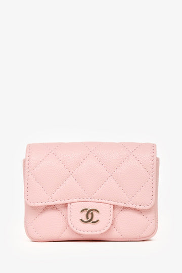 Chanel™ Pink Caviar Leather Chain Belt Bag