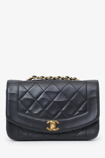 Chanel™ Black Lambskin Small Diana Flap Bag
