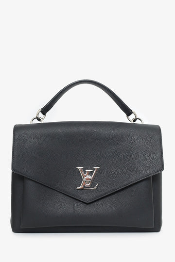 Louis Vuitton Black Leather LockMe Top Handle