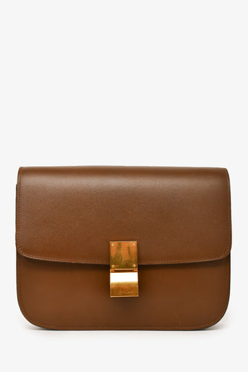 Celine 2016 Brown Leather Medium Box CroESbody
