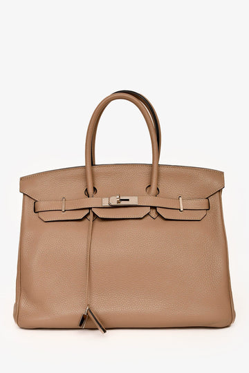 Hermès 2010 Beige Clemence Birkin 35