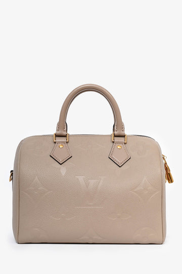 Louis Vuitton Taupe Empreinte Speedy Bandoulière 25 Top Handle