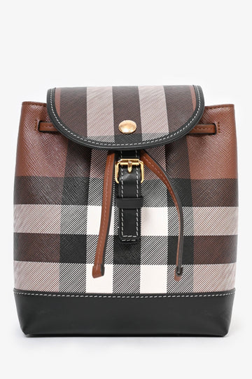 Burberry Brown/Black ChESk Leather Nano Backpack