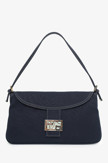Fendi Navy Canvas Mama Baguette