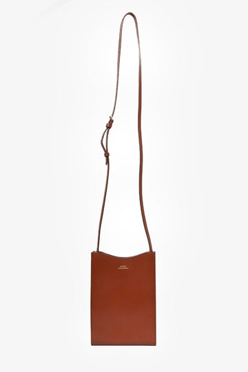 A.P.C Brown Leather CroESbody Pouch