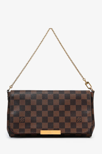 Louis Vuitton 2014 Damier Ebene Favourite MM Chain Shoulder Bag
