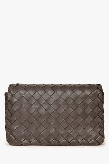 Bottega Venetta Grey Leather IntrESciato Flag bag
