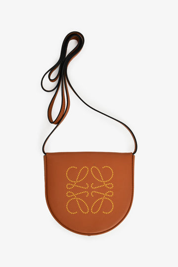 Loewe Brown Calfskin Leather Heel CroESbody Pouch