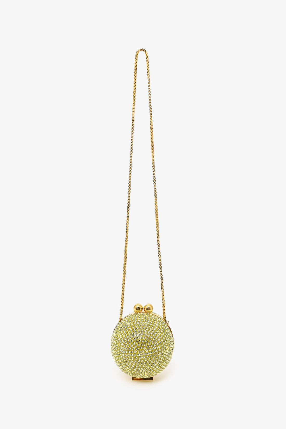 Marzook Green/Gold Crystal Orb Evening Bag