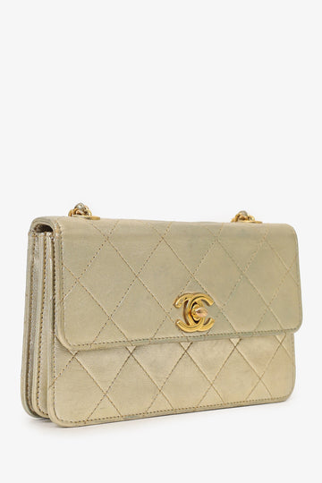 Chanel™ 1996-97 Gold Metallic Mini Flap Bag