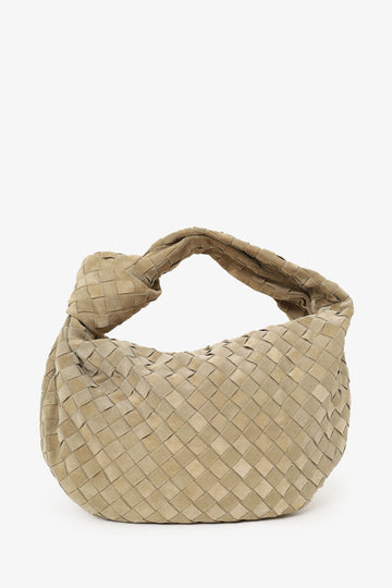 Bottega Veneta Khaki Beige Suede Teen Jodie