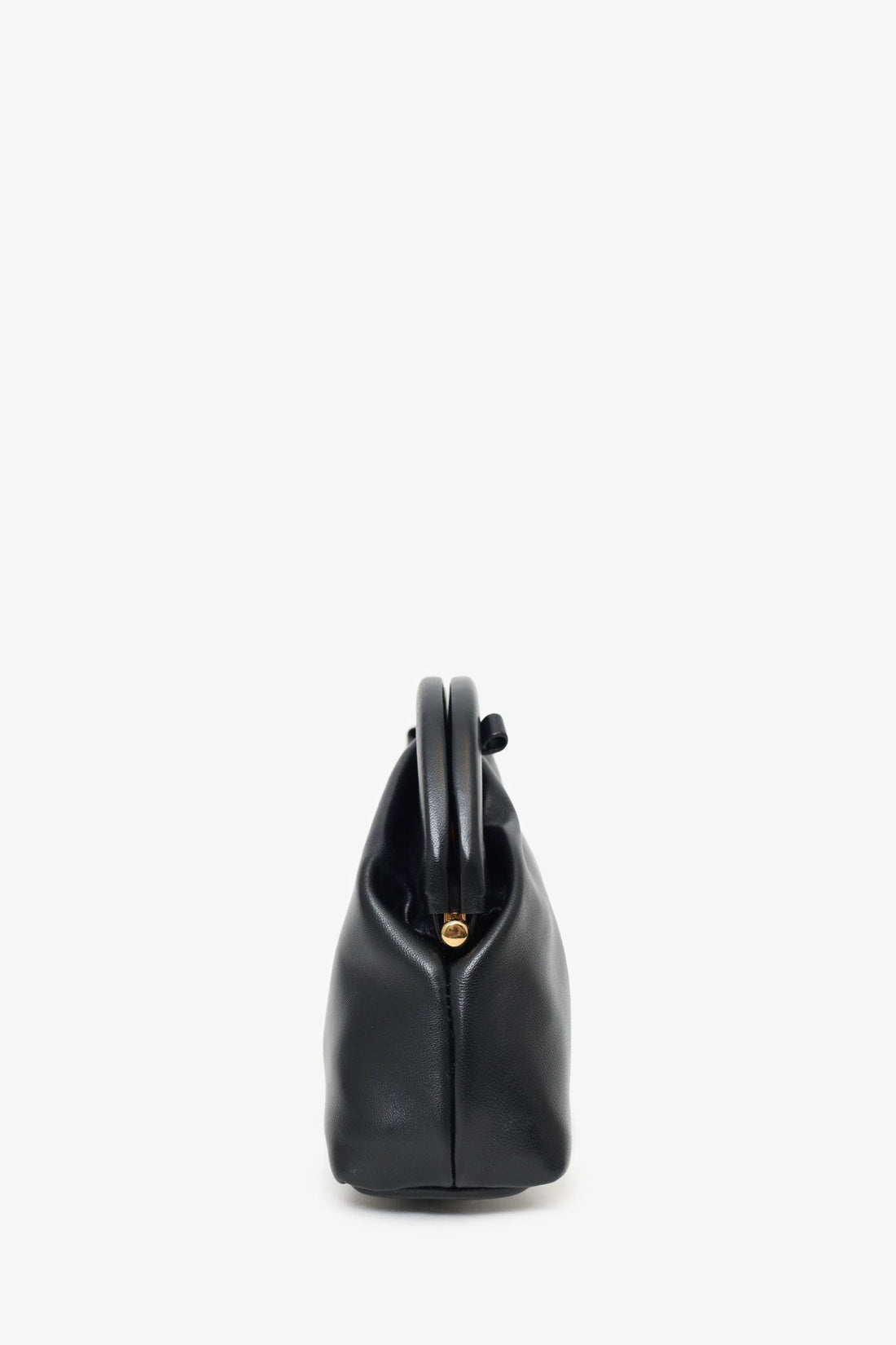 Mansur Gavriel Black Leather Baci Frame CroESbody