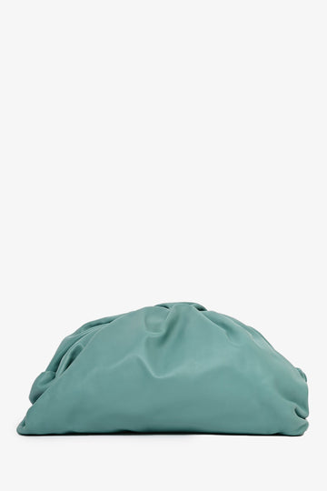Bottega Veneta Teal Leather Large ClaESic Pouch