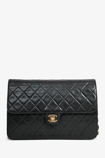 Chanel™ 1994 Black Lambskin Single Chain Flap Bag
