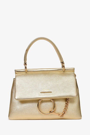 Chloe Gold Leather Top Handle Small Faye CroESbody
