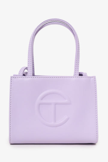 Telfar Purple Faux Leather Small CroESbody Shopping Bag
