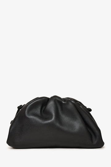 Bottega Black Smooth Leather Mini Pouch CroESbody