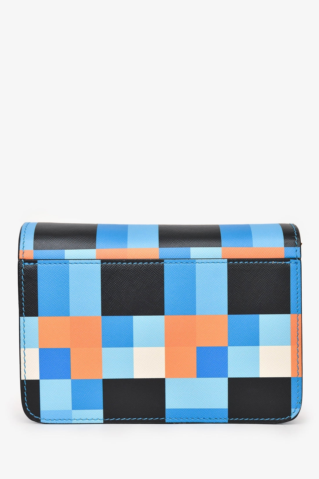 Marni Blue/Orange Geometrical Print Mini Trunk CroESbody Bag