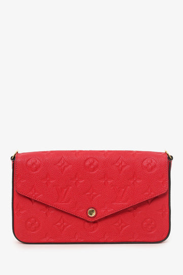 Louis Vuitton Red Leather Felicie Pochette