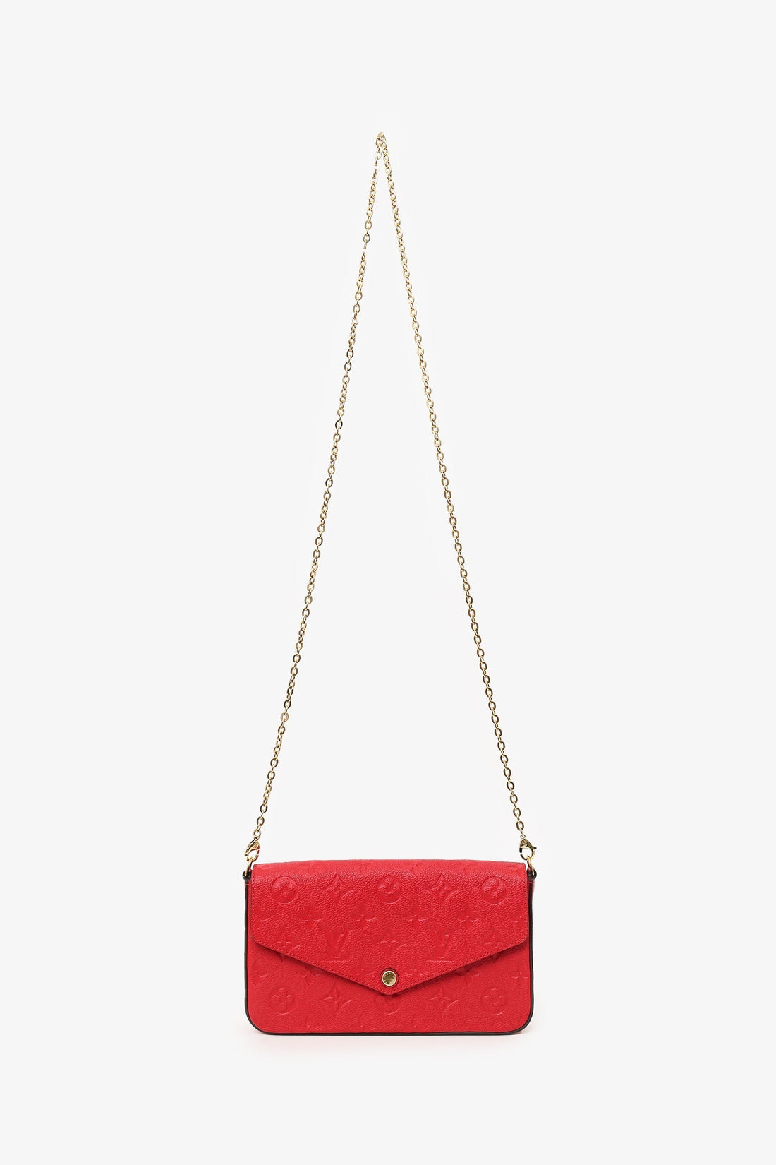 Louis Vuitton Red Leather Felicie Pochette