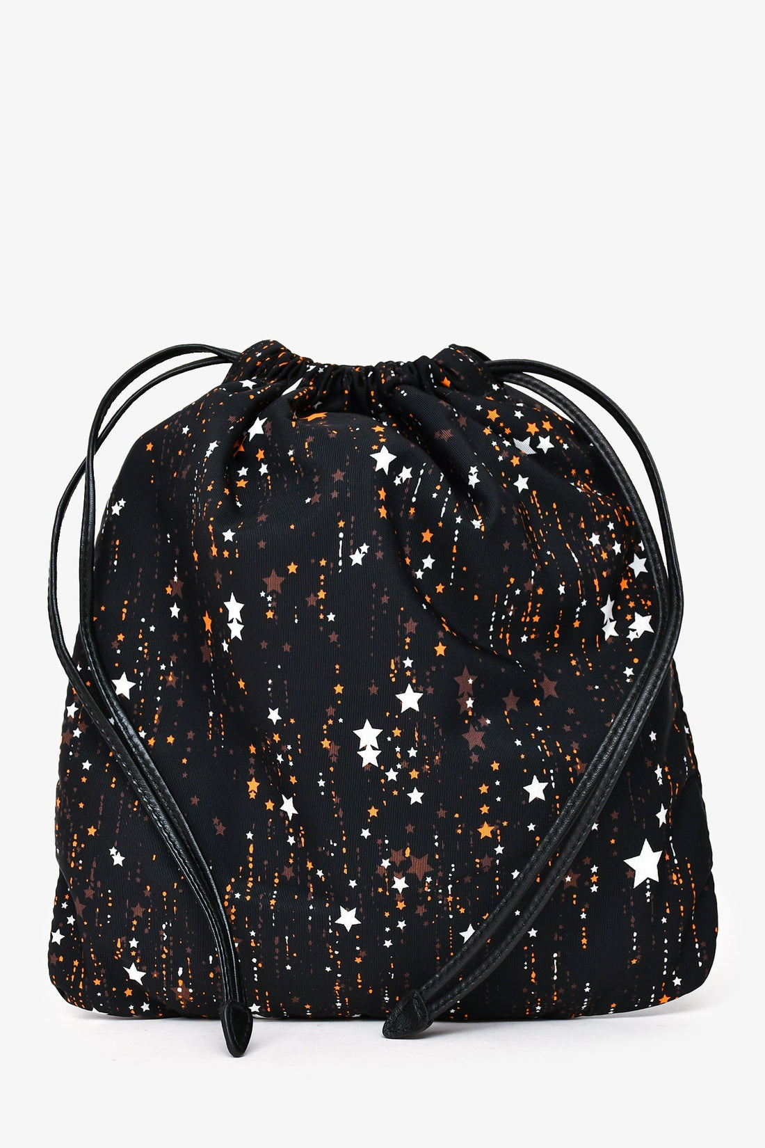 Miu Miu Black/Brown Star Printed Drawstring Pouch