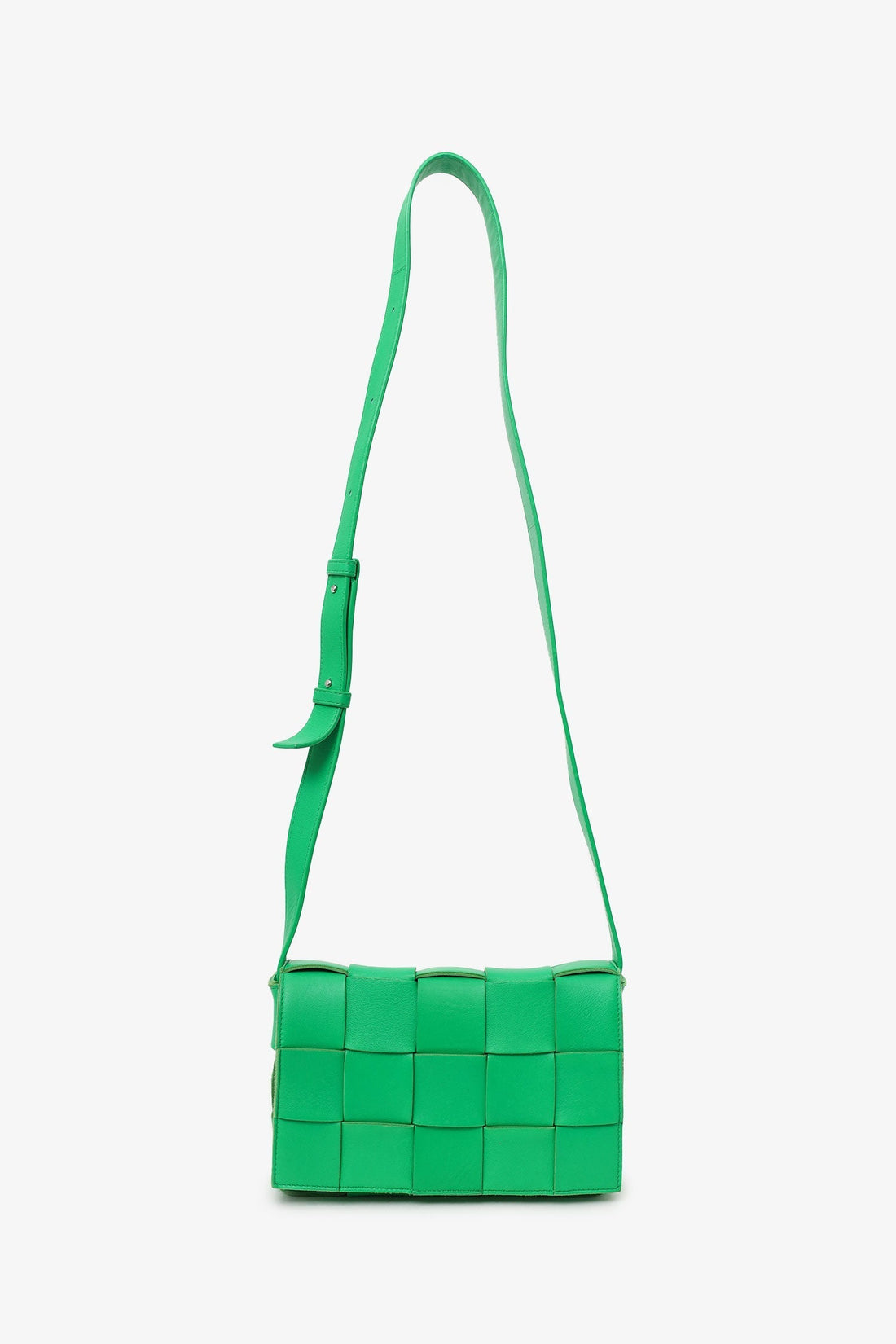 Bottega Veneta Green Leather CaESette CroESbody