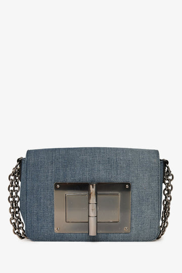 Tom Ford Blue Denim Natalia CroESbody Bag