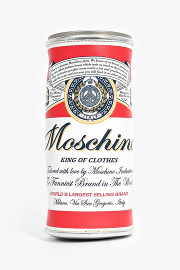 Moschino 2020 Red/White Leather Beer Can Clutch