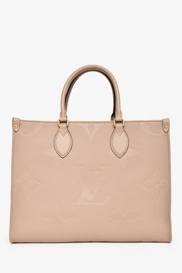 Louis Vuitton Taupe Monogram Empreinte OnTheGo MM Tote