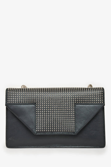 Saint Laurent Black Leather Studded Small Betty CroESbody (As Is)