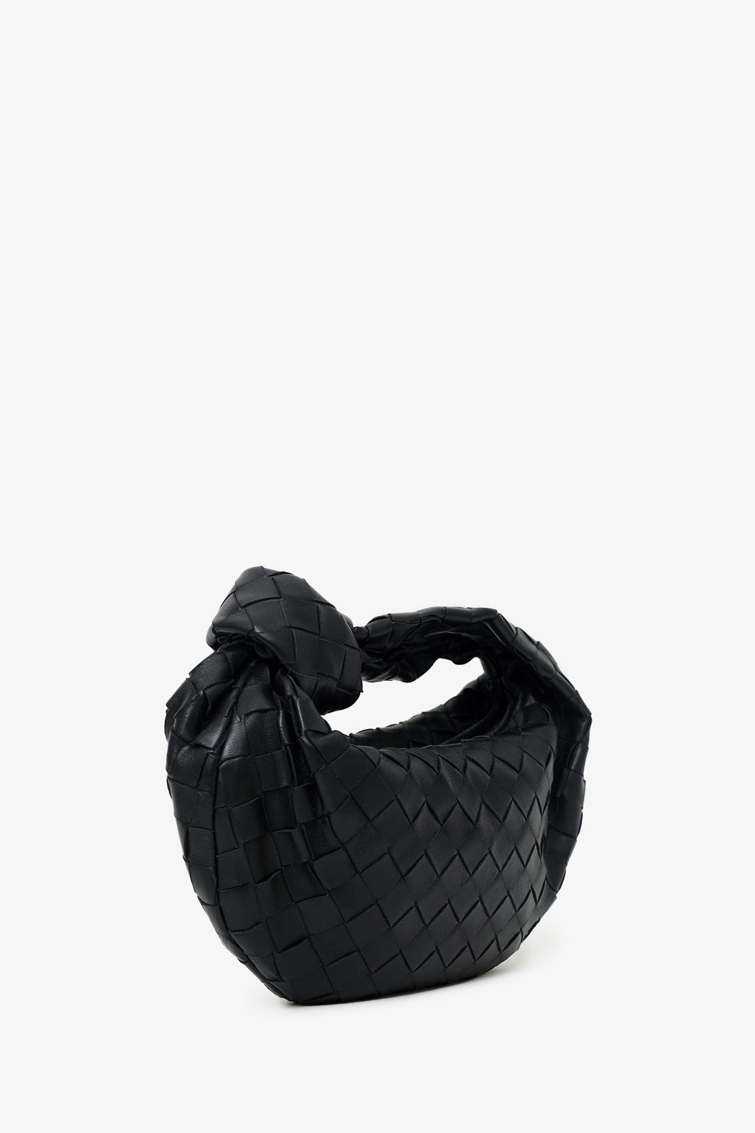 Bottega Veneta Black IntrESciato Leather Mini Jodie Bag