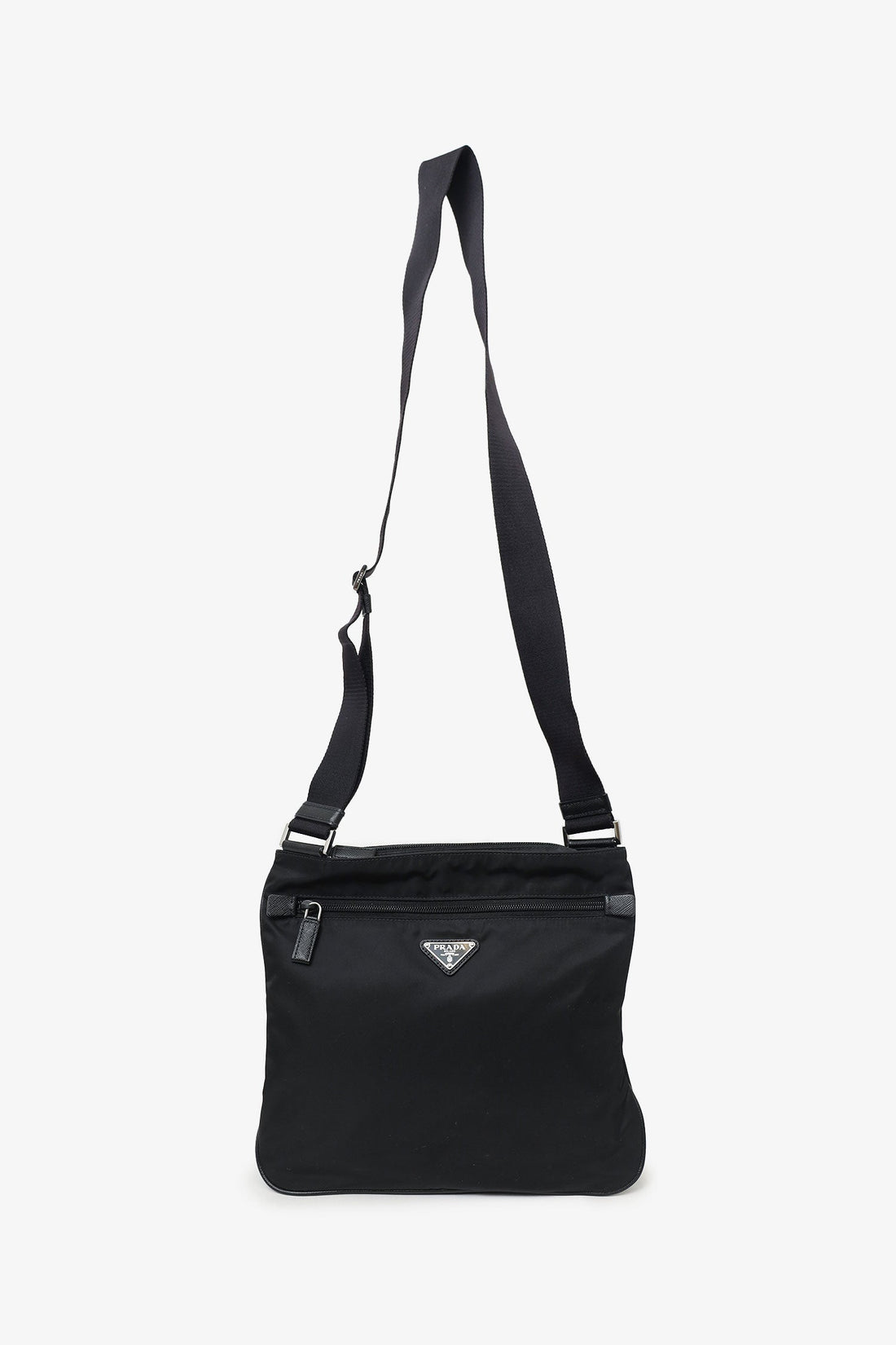 Prada Black Re-Nylon and Saffiano Shoulder Bag