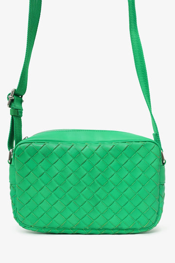 Bottega Veneta Green Small IntrESciato Camera Bag