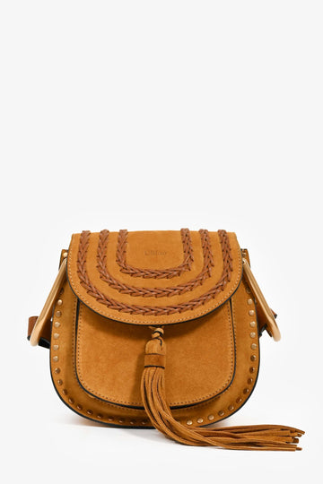 Chloe Mustard Suede/Leather Fringe CroESbody Bag