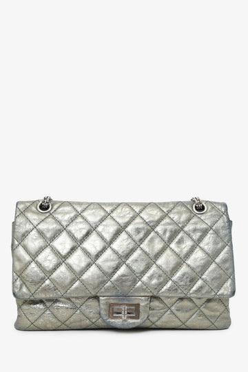 Chanel™ Silver Metallic Reissue 226 Double Flap Bag (As Is)