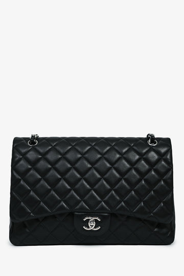 Chanel™ 2011 Black Lambskin ClaESic Single Maxi Flap Bag