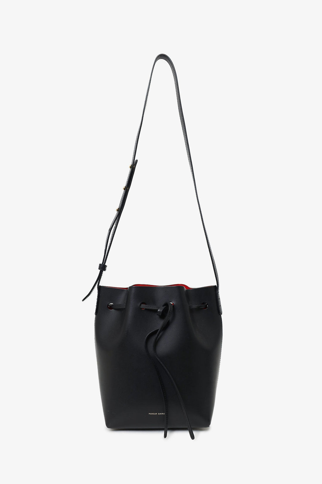 Mansur Gavriel Black Leather Bucket Bag
