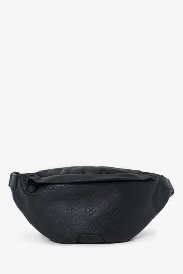 Louis Vuitton Black Monogram Shadow Calfskin Discovery Bumbag PM