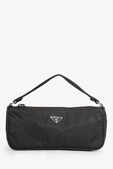 Prada Black Nylon Vintage Pochette (As Is)