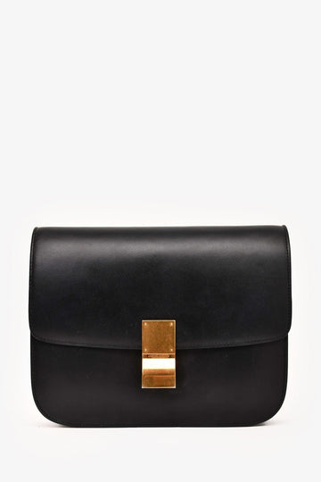 Celine Black Leather Medium Box CroESbody (As Is)