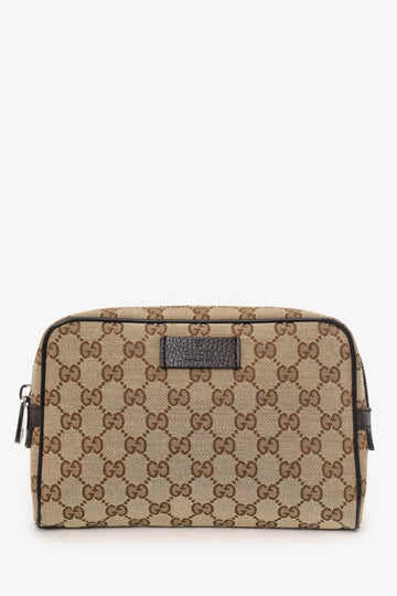 Gucci Dark Brown/Beige GG Canvas Monogram Belt Bag