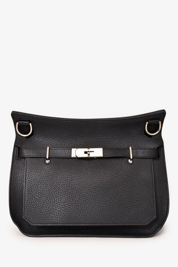 Hermes 2018 Black Clemence Leather Jypsiere 28 PHW