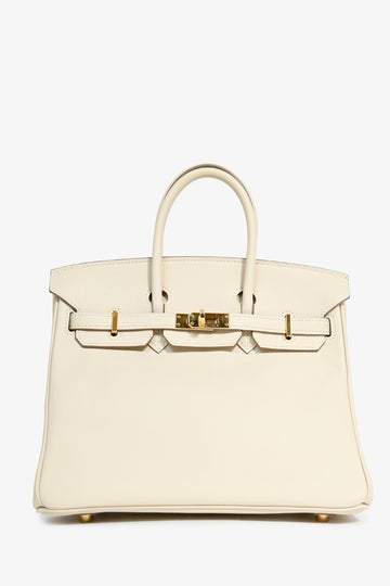 Hermès 2017 Craie Swift Leather Birkin 25