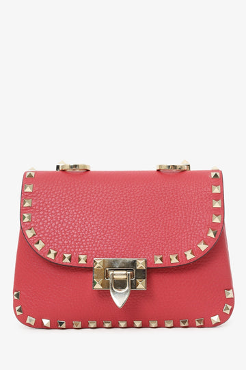 Valentino Red Leather Rockstud CroESbody