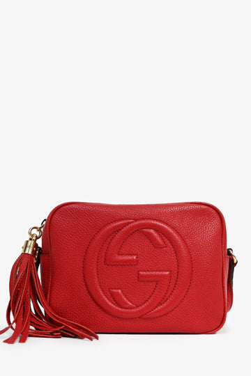 Gucci Red Leather GG 'Blondie' CroESbody Bag