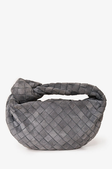 Bottega Veneta Grey IntrESciato Suede Mini Jodie Bag (As Is)